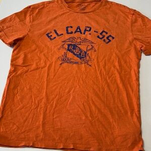 **Vintage Ralph Lauren Polo El Cap-55 Orange Graphic T-Shirt